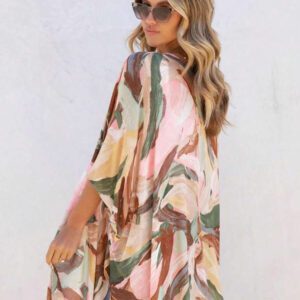 Beautiful Nomad Couvre-tout style kimono simple imprimé pour femmes, porter casual pour tous les jours