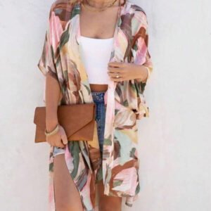 Beautiful Nomad Couvre-tout style kimono simple imprimé pour femmes, porter casual pour tous les jours