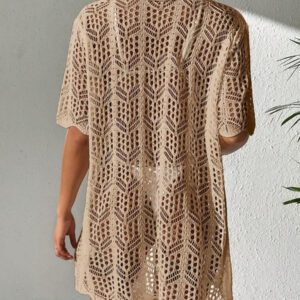 SHEIN Swim Kimono Ajouré À Bouton