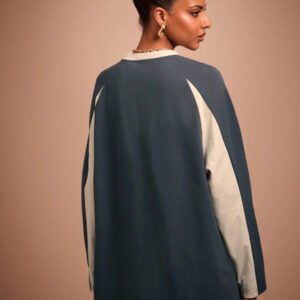 COSMINA T-shirt à manches longues casual, col raglan, colorbloc pour femme, printemps/automne
