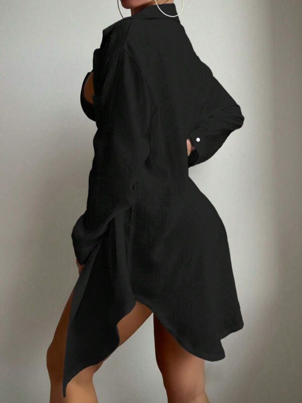 SHEIN Swim Basics Cardigan Kimono À Épaules Tombantes Couleur Unie – Image 8