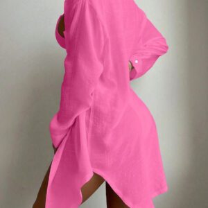 SHEIN Swim Basics Cardigan Kimono À Épaules Tombantes Couleur Unie