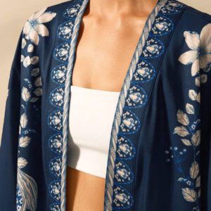 CAJUNI Pareo femme imprimé fleuri tropical style boho, coupe ample et décontractée