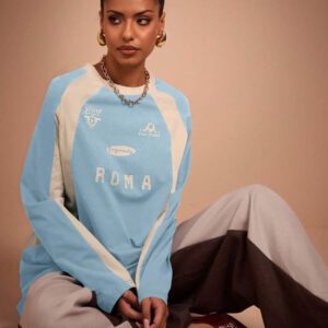 COSMINA T-shirt à manches longues casual, col raglan, colorbloc pour femme, printemps/automne