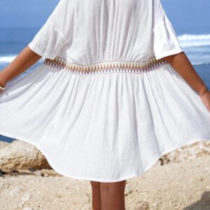 Swim Vcay Robe Cache-maillot À La Taille Avec Bande Géométrique
