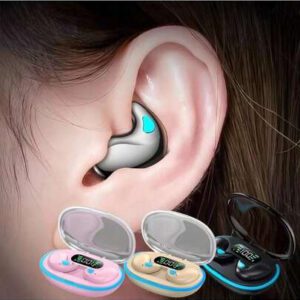 X55 Écouteurs intra-auriculaires sans fil pour le sommeil Mini casques Bluetooth TWS pour le travail Écouteurs stéréo cachés avec micro Appels HD Étanche 150mAh
