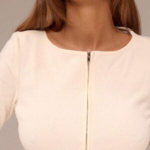 MUSERA Top à manches longues col rond à fermeture éclair, décontracté pour l'été, le printemps, les vacances, l'aéroport, les jours fériés, mignon pour la rentrée, l'automne et l'hiver