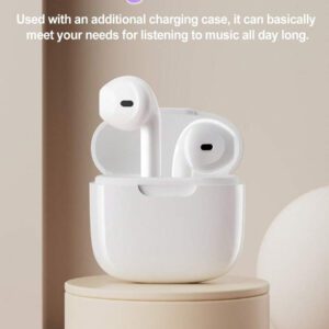 Écouteurs sans fil véritables - compatibles avec Apple et Android, microphone intégré, écouteurs résistants à la transpiration, jusqu'à 24 heures d'autonomie - blanc, écouteurs  sans fil, Airbus's, pour étui Airpuds