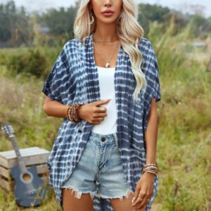 SHEIN LUNE Kimono manches chauve-souris tie dye d'été