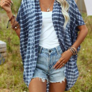 SHEIN LUNE Kimono manches chauve-souris tie dye d'été