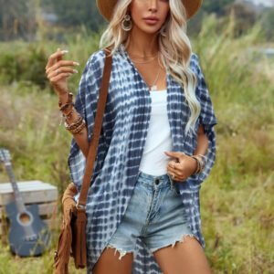 SHEIN LUNE Kimono manches chauve-souris tie dye d'été