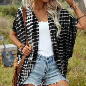 SHEIN LUNE Kimono manches chauve-souris tie dye d'été