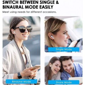 Écouteurs sans fil véritables, casque sans fil avec étui de recharge inclus, plus de 24 heures d'autonomie, configuration sans effort pour téléphone, casque, casque sans fil, casque