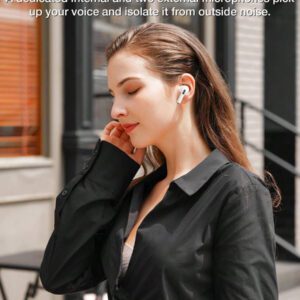 GENAI Écouteurs sans fil véritables, étui intelligent amélioré, écouteurs antibruit actifs et réduction du bruit avec appels HD, étanche, son premium immersif pour iOS Android écouteurs de musique, sports, entraînement