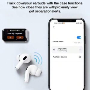 GENAI Écouteurs sans fil véritables, étui intelligent amélioré, écouteurs antibruit actifs et réduction du bruit avec appels HD, étanche, son premium immersif pour iOS Android écouteurs de musique, sports, entraînement