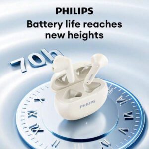 PHILIPS Casque stéréo sans fil Philips TAT1199 original avec Bluetooth V5.4, casque de jeu ultra-basse latence, écouteurs de sport imperméables, nouveau