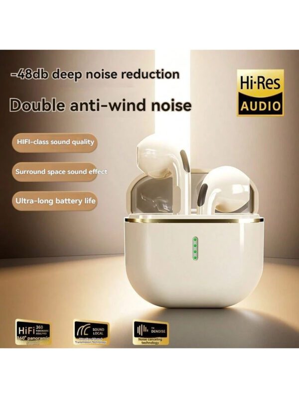 Écouteurs sans fil design, partiellement insérés dans l'oreille, avec contrôle tactile intelligent, appairage automatique et fonctions d'assistant vocal. Audio haute performance, idéal pour les sports et les activités de plein air, confortable, appairage instantané, compatible avec Samsung et – Image 2