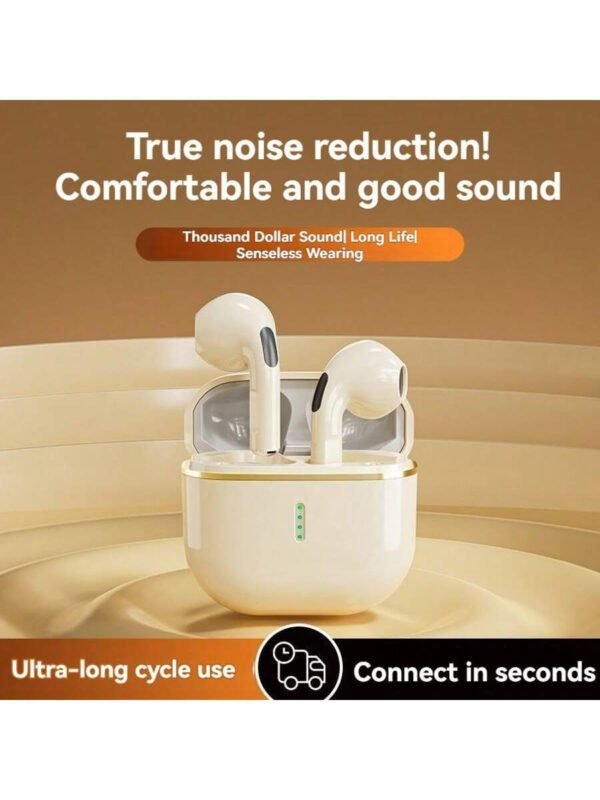 Écouteurs sans fil design, partiellement insérés dans l'oreille, avec contrôle tactile intelligent, appairage automatique et fonctions d'assistant vocal. Audio haute performance, idéal pour les sports et les activités de plein air, confortable, appairage instantané, compatible avec Samsung et – Image 6