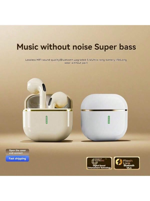 Écouteurs sans fil design, partiellement insérés dans l'oreille, avec contrôle tactile intelligent, appairage automatique et fonctions d'assistant vocal. Audio haute performance, idéal pour les sports et les activités de plein air, confortable, appairage instantané, compatible avec Samsung et – Image 8
