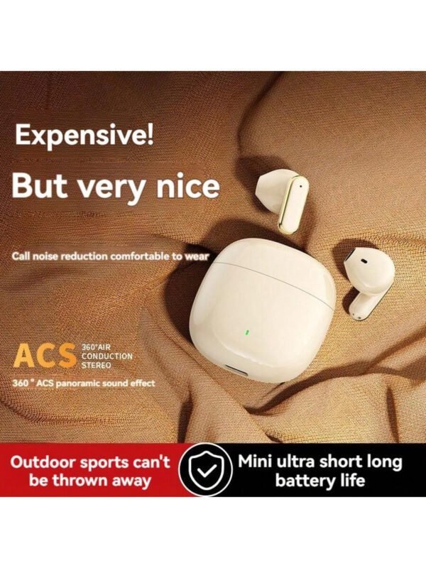 Écouteurs sans fil design, partiellement insérés dans l'oreille, avec contrôle tactile intelligent, appairage automatique et fonctions d'assistant vocal. Audio haute performance, idéal pour les sports et les activités de plein air, confortable, appairage instantané, compatible avec Samsung et – Image 12