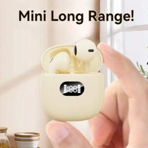Écouteurs sans fil design, partiellement insérés dans l'oreille, avec contrôle tactile intelligent, appairage automatique et fonctions d'assistant vocal. Audio haute performance, idéal pour les sports et les activités de plein air, confortable, appairage instantané, compatible avec Samsung et