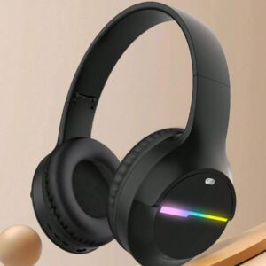 Casque sans fil antibruit, sur-oreille, design rétractable et pliable, convient pour smartphone, cadeau pour le Nouvel An et la Saint-Valentin, USB-C, stéréo Hi-Fi avec basses, appels mains libres clairs
