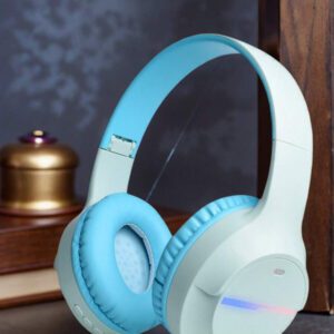 Casque sans fil antibruit, sur-oreille, design rétractable et pliable, convient pour smartphone, cadeau pour le Nouvel An et la Saint-Valentin, USB-C, stéréo Hi-Fi avec basses, appels mains libres clairs
