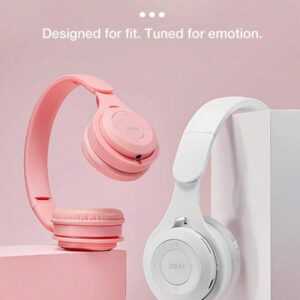 Casque d'écoute sans fil supra-auriculaire, sans fil et filaire, modes TF multiples, ajustement confortable avec microphone, casque stéréo HiFi pliable et léger, graves profonds pour la maison, le bureau, le téléphone portable et l'ordinateur