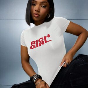 SUMWON WOMEN T-shirt court à manches courtes avec slogan "Rich Girl", ajusté, pour l'été, le festival et la mode de rue
