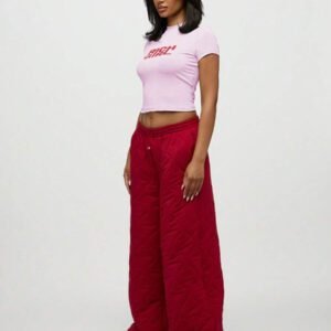 SUMWON WOMEN T-shirt court à manches courtes avec slogan "Rich Girl", ajusté, pour l'été, le festival et la mode de rue
