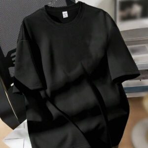 Comfortcana T-shirt à manches courtes à col rond, style graphique anglais minimaliste et décontracté. Coupe ample pour femme, convient pour l'été, unisexe