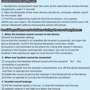 Écouteurs sans fil semi-intra-auriculaires G03, version 5.3, résistants à la transpiration et imperméables pour le sport, faible latence sans fil pour jeux et musique, avec longue durée de vie de la batterie