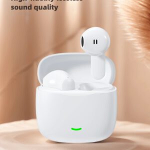 Écouteurs sans fil, écouteurs sans fil - compatibles avec Apple et Android, avec microphone intégré, écouteurs résistants à la transpiration, blanc, écouteurs  sans fil, Airbud's, écouteurs vraiment sans fil