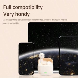 Écouteurs sans fil, écouteurs sans fil - compatibles avec Apple et Android, avec microphone intégré, écouteurs résistants à la transpiration, blanc, écouteurs  sans fil, Airbud's, écouteurs vraiment sans fil