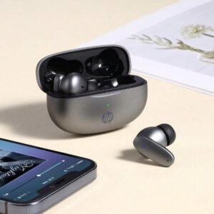 HP Casque sans fil HP: 30 heures d'autonomie, adapté à la vie sportive, compatible avec Android et iOS, prise en charge des appels vocaux, convient aux femmes, aux enfants, aux hommes et aux adultes, livré avec un sac de rangement pour casque, cadeau de Noël