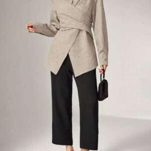 Heiryn Chemise simple décontractée à manches longues et boutonnée devant, pour un port quotidien