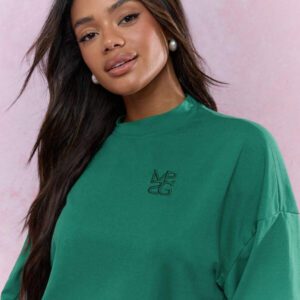 MISSGUIDED T-shirt décontracté surdimensionné pour la fête de la Saint-Patrick, charme chanceux, vacances irlandaises, manches 1/2, coupe ample, Top porté pour la célébration du festival de la Shamrock