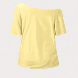 Flirla T-shirt à manches courtes blanc ample et asymétrique avec motifs d'étoile de mer, d'hippocampe et de vie marine, grande taille