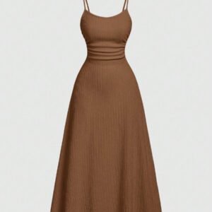 SHEIN MOD 1 pièce Robe mini blanche décontractée à bretelles spaghetti ajustables et plissée, style romantique pour femme