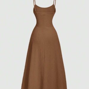 SHEIN MOD 1 pièce Robe mini blanche décontractée à bretelles spaghetti ajustables et plissée, style romantique pour femme