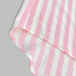 Chemisier ample rose rayé pour femmes, Top casual élégant convenant pour le trajet, le port quotidien, la Saint-Valentin, l'extérieur, le printemps/l'été