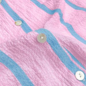 Chemisier ample rose rayé pour femmes, Top casual élégant convenant pour le trajet, le port quotidien, la Saint-Valentin, l'extérieur, le printemps/l'été