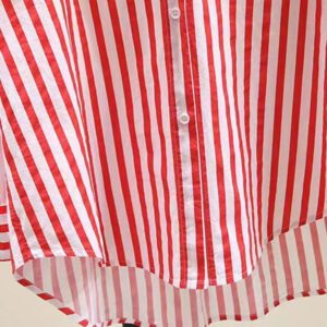 INAWLY Chemise décontractée à manches longues pour femmes avec imprimé rayé et poche poitrine, pour l'automne et l'hiver