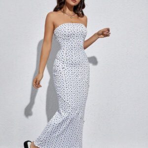 SHEIN EZwear Robe Bustier Imprimé Floral