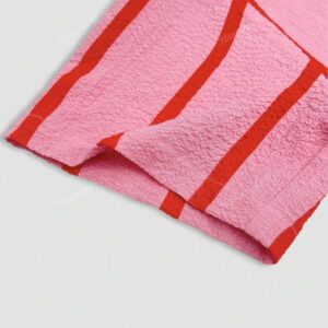 Blouse ample élégante avec des rayures bicolores pour femmes, manches courtes, cardigan Convient pour le trajet, le quotidien, la Saint-Valentin, les sorties, le printemps/été