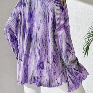 SHEIN LUNE Blouse à manches évasées avec imprimé floral aléatoire pour femme, chemise pour femme au printemps et en automne, hauts à manches longues