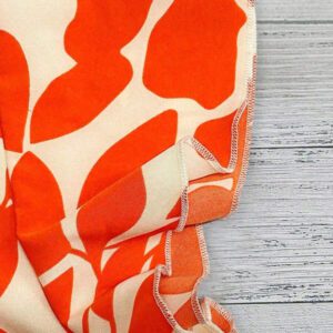SHEIN Tall Chemise ample et ample à imprimé feuilles oranges décontractée pour vacances, manches ballons, pour femmes, printemps et été