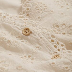 DAZY Blouse Avant Boutonnée À Broderie À Œillets