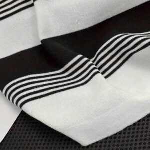 Top à manches courtes en tricot, col polo, avec rayures contrastées et broderie pour femmes