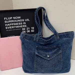 Sac à bandoulière et en denim, sac fourre-tout rétro de grande capacité, sac à main et sac de courses à la mode pour femmes, sac à main en jean vintage pour femmes